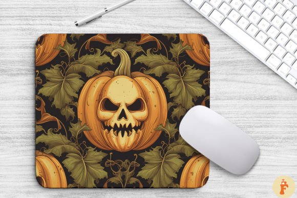 Download Vintage Halloween Pumpkin Mouse Pad - Premium Bundle