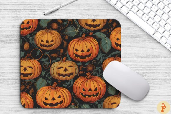 Download Vintage Halloween Pumpkin Mouse Pad - Premium Resources