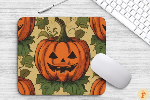 Download Vintage Halloween Pumpkin Mouse Pad - Premium Resources