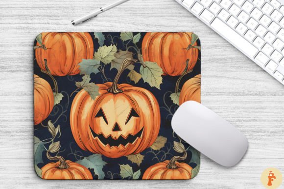 Download Vintage Halloween Pumpkin Mouse Pad - Premium Bundle