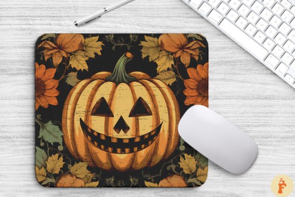 Download Vintage Halloween Pumpkin Mouse Pad - Premium Resources