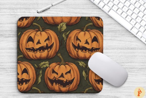 Download Vintage Halloween Pumpkin Mouse Pad - Premium Resources