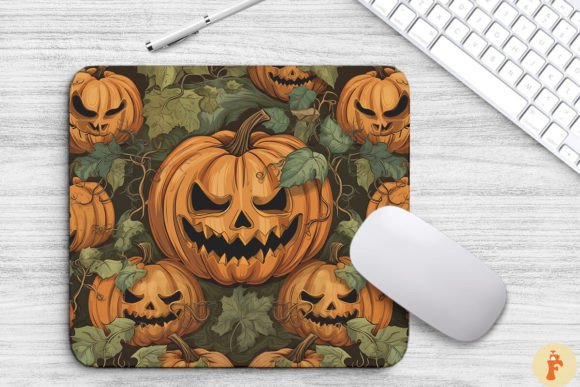 Download Vintage Halloween Pumpkin Mouse Pad - Premium Resources