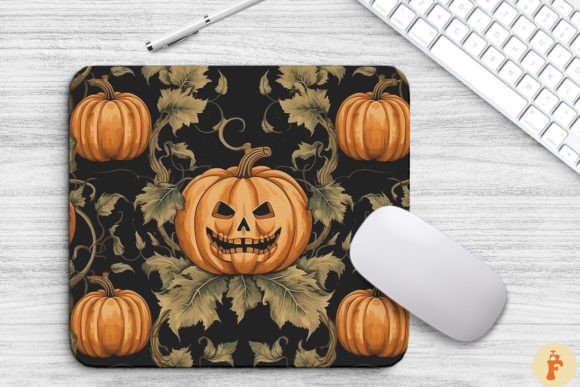 Download Vintage Halloween Pumpkin Mouse Pad - Premium Resources
