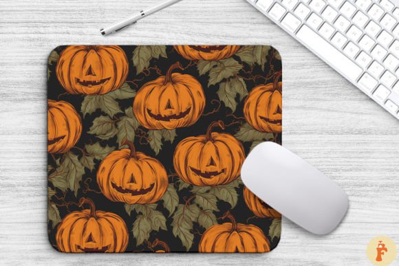 Download Vintage Halloween Pumpkin Mouse Pad - Premium Resources