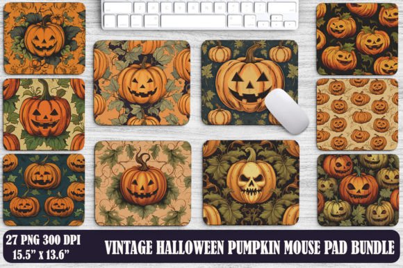 Download Vintage Halloween Pumpkin Mouse Pad - Premium Resources